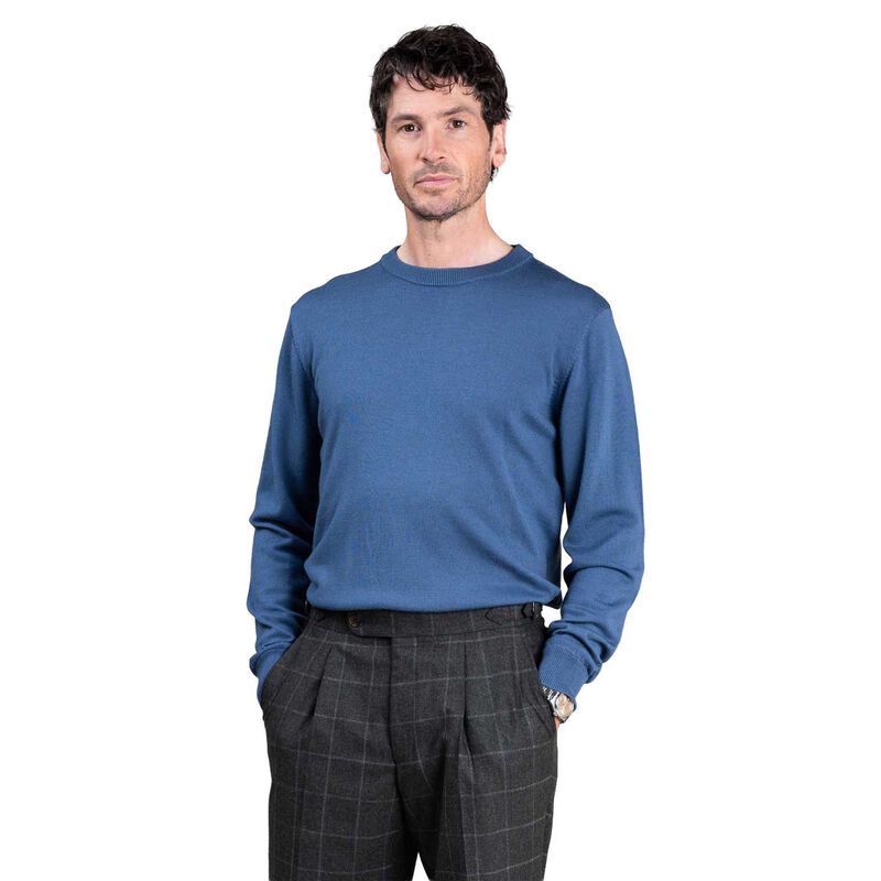 Rembrandt Naseby Vintage Blue Crew Neck Jersey image number 0